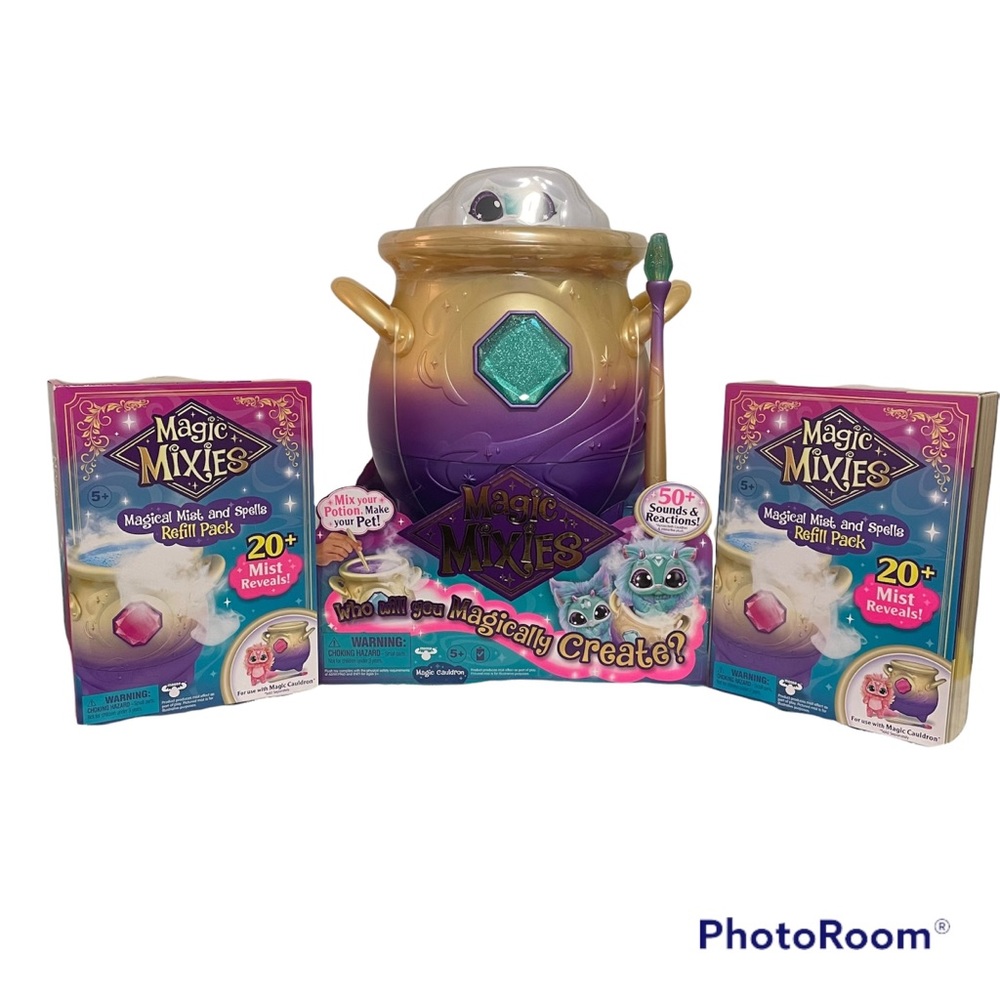 New Magic Mixies Multi Color Gem Purple Yellow Cauldron +3 Magical Mist … - Picture 2 of 10
